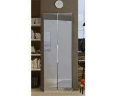 Armadio Specchio Contenitore In Legno 208x71x36 Cm Appendiabiti Fi...