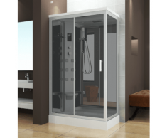 Box Doccia Idromassaggio 120x70 Cm Sauna Bagno Turco E Ozonoterapi...