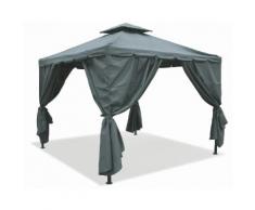 Gazebo Da Giardino In Metallo 3x3m Soriani Tangeri Grigio...