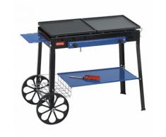 Barbecue Fornello A Gas Con Doppia Piastra In Ghisa Asportabile Fe...