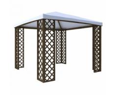 Gazebo Fox Pk Da Giardino In Legno 300x300 Cm Copertura In Pvc Tad...