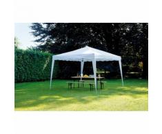 Gazebo Pieghevole Da Giardino In Ferro 3x3m Vorghini Limber Bianco...