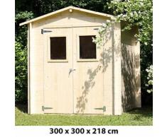Casetta Box Capanno In Legno Per Attrezzi Con 2 Porte E Finestre 3...