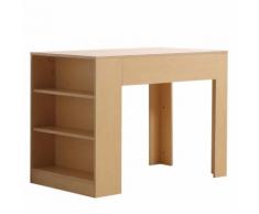 Scrivania Da Ufficio Multifunzionale Con 3 Ripiani In Legno Natura...