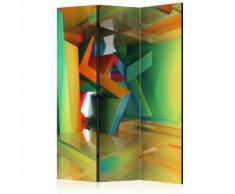 Paravento 3 Pannelli - Colourful Space 135x172cm Erroi...