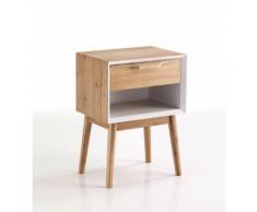 Comodino Tavolino In Legno Massello Di Bamboo Tomasucci Hijo White...