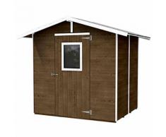 Casetta Box Capanno In Legno Noce Per Attrezzi Con Porta E Finestr...