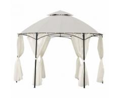 Gazebo Da Giardino Ø3,5m In Acciaio Adami Dakota Bianco...