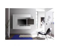 Parete Attrezzata Mobili Salotto 3 Mobili Sospesi 169x196x31cm Tft...