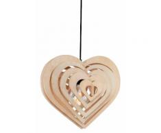 Lampada A Sospensione 1 Luce In Legno Laursen Wood Heart Rovere...