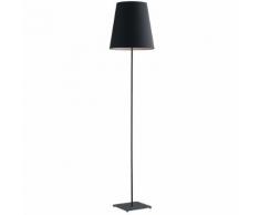Piantana Minimal Nera Paralume Tessuto Metallo Lampada Da Terra Mo...