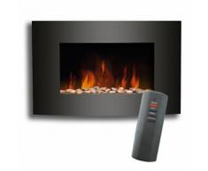 Camino Caminetto Elettrico Da Parete 66x15x52 Cm A Led Con Telecom...