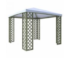 Gazebo Fox Pk Da Giardino In Legno 300x300 Cm Copertura In Pvc Tad...
