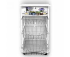 Carrello Multiuso Da Cucina In Legno 3 Ripiani Vezzani Blue Pots B...
