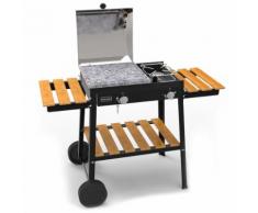 Barbecue A Gas Con Pietra Lavica Bio Cooking 2 Fuochi Ferraboli...