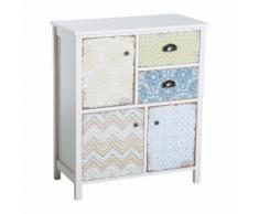 Cassettiera Con Cassetti Colorati In Stile Moderno 68x34x76 Cm Ben...