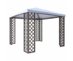 Gazebo Fox Pk Da Giardino In Legno 300x300 Cm Copertura In Pvc Tad...
