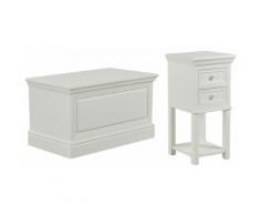 Set Comodino 2 Cassetti E Baule In Legno Adami Nantes...