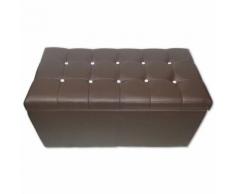 Baule Cassapanca Pouf Contenitore In Ecopelle E Cristalli Renier M...