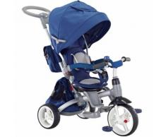 Triciclo Passeggino Seggiolino Reversibile 6in1 Happy Kids Blu...