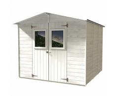 Casetta Box Capanno In Legno Bianca Per Attrezzi Con 2 Porte E Fin...