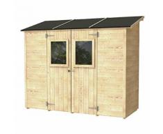 Casetta Box Capanno In Legno Per Attrezzi Con 2 Porte E Finestre 2...
