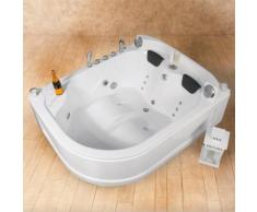 Vasca Idromassaggio Angolare 2 Posti 180x140 Cm Cromoterapia Voric...