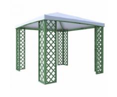Gazebo Fox Pk Da Giardino In Legno 300x300 Cm Copertura In Pvc Tad...