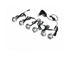 Kit 6 Faretti Segnapassi Alluminio Nikel Pavimento Parete Led 3,6 ...