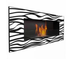 Camino A Bioetanolo Da Parete 90x40x16,2cm Con Vetro Flig Huston 2...
