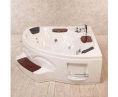 Vasca Idromassaggio Angolare 2 Posti 135x135 Cm Cromoterapia Voric...
