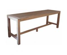 Tavolo Bancone Bar Da Giardino 250x75 Cm In Legno Teak Riciclato V...