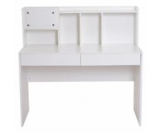 Scrivania Da Ufficio In Legno 5 Scomparti E 2 Cassetti Bianco 120x...