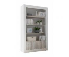 Credenza Libreria 2 Ante 4 Ripiani 110x42x191 Cm Tft Lipari Bianco...