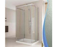 Box Doccia 3 Lati 80x75x80 Cm 2 Ante Scorrevoli In Cristallo Opaco...