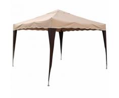 Gazebo Da Giardino Pieghevole 3x3m Struttura In Metallo Tessuto Be...