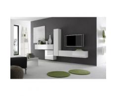 Parete Attrezzata Mobili Salotto 4 Mobili Sospesi 307x31x165cm Tft...