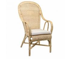 Poltrona Da Giardino In Rattan 58x67h43/105cm Adami Rosy...
