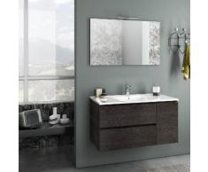 Mobile Da Bagno Sospeso Con Lavabo Specchio E Lampada A Led Tft Fe...