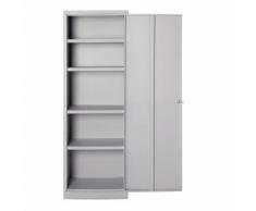 Armadio Multiuso E Archivio In Metallo 4 Piani 1 Porta Tetto Pian...