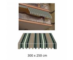 Tenda Da Sole A Caduta 300x250cm Tessuto In Poliestere Disegno P60...