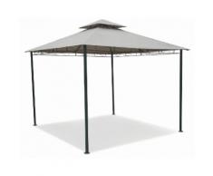 Gazebo Da Giardino In Metallo 3x3m Soriani Salinas Tortora...