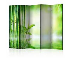Paravento 5 Pannelli - Green Bamboo Ii 225x172cm Erroi...
