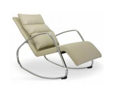 Poltrona Chaise Longue Oscillante In Eco Pelle Nuzzi Adam Corda...