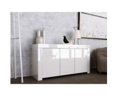 Credenza Mobile Da Salotto 3 Porte 162x50x82cm Tft Amber Bianco L...