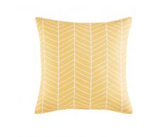 Maisons du Monde Cuscino da esterno giallo a motivi grafici, 45x45
