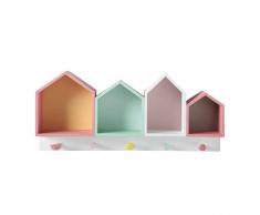 Maisons du Monde Attaccapanni 4 case multicolore BERLINGOT