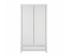 Guardaroba in in pino massiccio bianco White