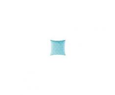 Maisons du Monde Cuscino da esterno blu a motivi grafici bianchi, 45x45
