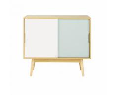 Credenza bianca e blu vintage Fjord